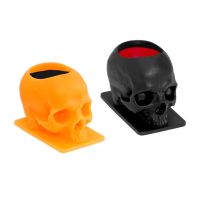 Saferly Skull Ink Cap Halloween Black and Orange 16mm (100)